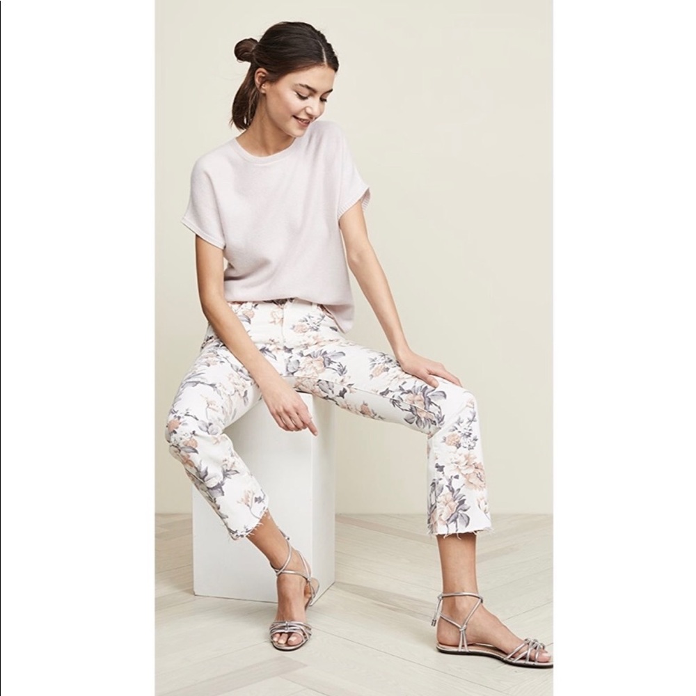 PAIGE Flare Jeans w/ Raw-Edge Hem